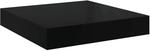 vidaXL Schweberegal Hochglanz-Schwarz 23x23,5x3,8 cm MDF 323760
