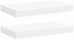vidaXL Schweberegale 2 Stk Wei&szlig; 40x23x3,8 cm MDF 323806
