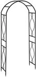Relaxdays Rosenbogen Metall Schwarz Wetterfest 230 cm x 100 cm x 40 cm 9,2 kg