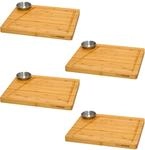 DuneDesign Raclette Teller Set mit Dipschale f&uuml;r 4 Personen 30 x 25 cm