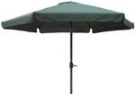 Lex XL Alu Sonnenschirm &Oslash; 3m Kurbelschirm Gartenschirm Marktschirm Krempe Gr&uuml;n