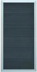 T & J Mal&ouml;-Serie Anthrazit 90 cm x 180 cm WPC-Zaun Alu-Rahmen