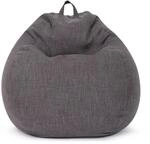 Green Bean Sitzsack Home XXL 100 x 120 x 50 cm Linen Waschbarer Bezug Dunkelgrau