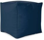 Green Bean Sitzhocker Cube 40 x 40 x 40 cm Wetterfest Waschbarer Bezug...