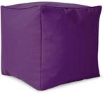 Green Bean Sitzhocker Cube 40 x 40 x 40 cm Wetterfest Waschbarer Bezug Lila