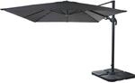 MCW Ampelschirm A96 3x3m Alu/Stahl Anthrazit mit St&auml;nder Drehbar