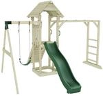 OutdoorToys Spielturm Malm&ouml; mit Kinderschaukel Dunkelgr&uuml;n