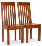 vidaXL Esszimmerst&uuml;hle 2 Stk Massivholz mit Honigfarbenem Finish 245645