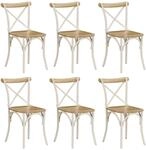 vidaXL Esszimmerst&uuml;hle 6 Stk Wei&szlig; Mango-Massivholz 278772