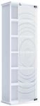 ebuy24 TilanoM Vitrinenschrank CD DVD 6 Ablagen 1 T&uuml;r Wei&szlig;