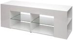 MCW TV-Rack L36 Holz 50x144x40cm Staufach Hochglanz Wei&szlig;