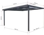 Terrassen&uuml;berdachung Premium Bausatz (BxT) 410 cm x 406 cm Anthrazit