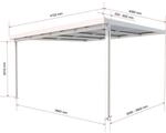 Terrassen&uuml;berdachung Premium Bausatz (BxT) 410 cm x 406 cm Wei&szlig;