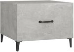 vidaXL Couchtisch mit Metallbeinen Betongrau 50x50x40 cm