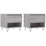 vidaXL Couchtische 2 Stk. Grau Sonoma 50x46x50 cm Holzwerkstoff Modell 3