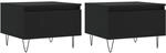 vidaXL Couchtische 2 Stk. Schwarz 50x46x35 cm Holzwerkstoff Modell 3