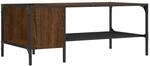 vidaXL Couchtisch mit Regal Braun Eichen-Optik 100x51x40 cm