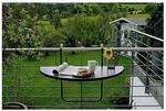 Barths Balkon-H&auml;ngetisch halbrund 100 cm x 50 cm anthrazit