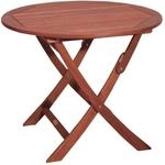 Garden Pleasure Klapptisch Stockholm Rund Braun 90 cm x 90 cm