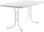 Sieger Klapptisch Rechteckig Kunststoff Wei&szlig; 90 cm x 150 cm