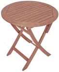 Garden Pleasure Klapptisch Stockholm Rund Braun &Oslash; 70 cm