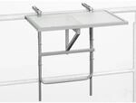 Balkonh&auml;ngetisch 60 cm x 40 cm Silber