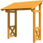 Skan Holz Haust&uuml;r-Vordach Paderborn 4 Eiche hell,asiert 242 cm x 156 cm