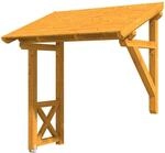 Skan Holz Haust&uuml;r-Vordach Paderborn 3 Eiche hell,asiert 242 cm x 156 cm