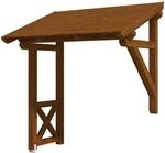 Skan Holz Haust&uuml;r-Vordach Paderborn 3 Nussbaum,asiert 242 cm x 156 cm