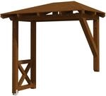 Skan Holz Haust&uuml;r-Vordach Wismar 3 Nussbaum,asiert 258 cm x 126 cm