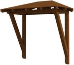 Skan Holz Haust&uuml;r-Vordach Wismar 2 Nussbaum,asiert 258 cm x 126 cm