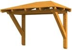 Skan Holz Haust&uuml;r-Vordach Wismar 1 Eiche hell,asiert 258 cm x 126 cm