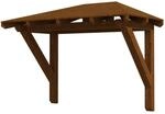 Skan Holz Haust&uuml;r-Vordach Wismar 1 Nussbaum,asiert 258 cm x 126 cm