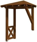Skan Holz Haust&uuml;r-Vordach Wesel 3 Nussbaum,asiert 188 cm x 126 cm