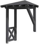 Skan Holz Haust&uuml;r-Vordach Wesel 3 Schiefergrau,asiert 188 cm x 126 cm