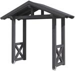Skan Holz Haust&uuml;r-Vordach Stralsund 4 Schiefergrau,asiert 289 cm x 116 cm