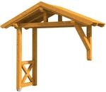 Skan Holz Haust&uuml;r-Vordach Stralsund 3 Eiche hell,asiert 289 cm x 116 cm