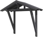 Skan Holz Haust&uuml;r-Vordach Stralsund 2 Schiefergrau,asiert 289 cm x 116 cm