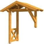 Skan Holz Haust&uuml;r-Vordach Siegen 3 Eiche hell,asiert 247 cm x 116 cm