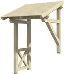 Skan Holz Haust&uuml;r-Vordach Potsdam 3 Natur 176 cm x 156 cm