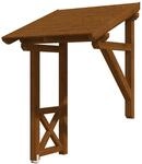 Skan Holz Haust&uuml;r-Vordach Potsdam 3 Nussbaum,asiert 176 cm x 156 cm
