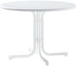 Sieger Klapptisch Rund Wei&szlig; 100 cm x 100 cm