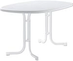 Sieger Klapptisch Rechteckig Wei&szlig; 90 cm x 140 cm
