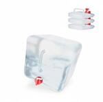 Relaxdays Faltkanister 4er Set Kunststoff Transparent Rot BPA-frei 27 cm x 25 cm x 29