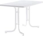 Sieger Klapptisch Rechteckig Wei&szlig; 70 cm x 115 cm