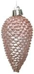 Marelida Christbaumschmuck Baumschmuck Tannenzapfen Bruchfest Glitzernd H 8cm Rosa
