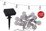 10er-LED-Solar-Lichterkette Gl&uuml;hbirne 7,60 m Schwarz