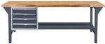 PROREGAL Werkbank Giant Rhino Plus mit 4 Schubladen HxBxT 84 x 200 x 70 cm...