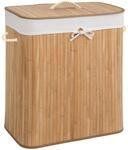 Tectake W&auml;schekorb Aus Bambus Mit Deckel 53 x 33 50 x 63 cm Beige