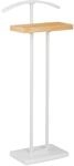 Relaxdays Stummer Diener MDF Metall Holz Wei&szlig; mit Ablage 102 cm x 46 cm x 24 cm 3,8